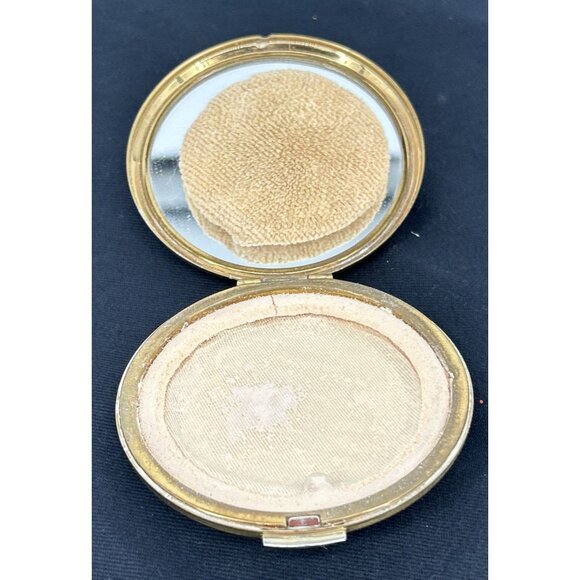 Stratton Compact Colorful Flower English Powder Makeup Mirror 3" Floral - Picture 10 of 10